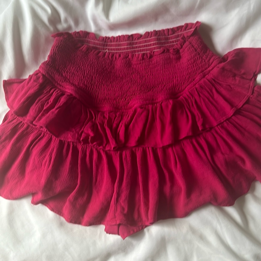 Cute pink ruffle skirt